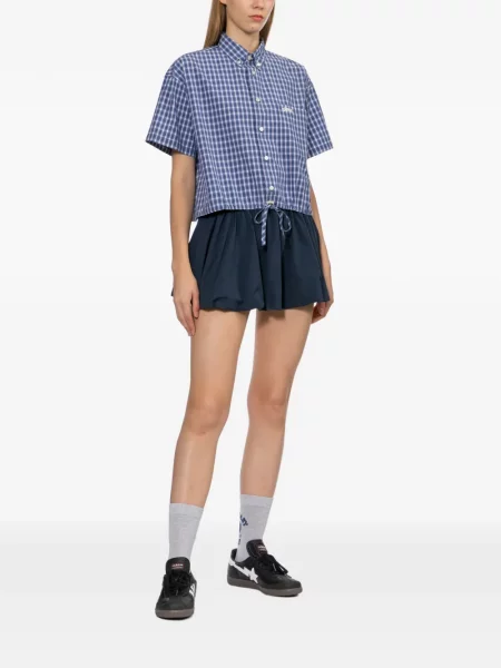Fusta mini Apee™ By *a Bathing Ape® cu petice albastru
