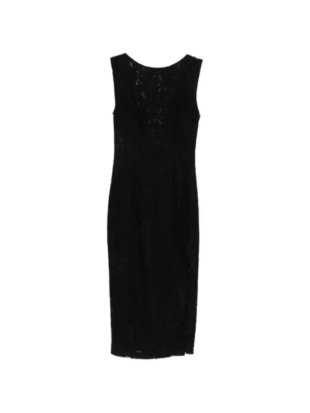 Rochie midi Pinko din dantelă până la genunchi cu crăpătură negru