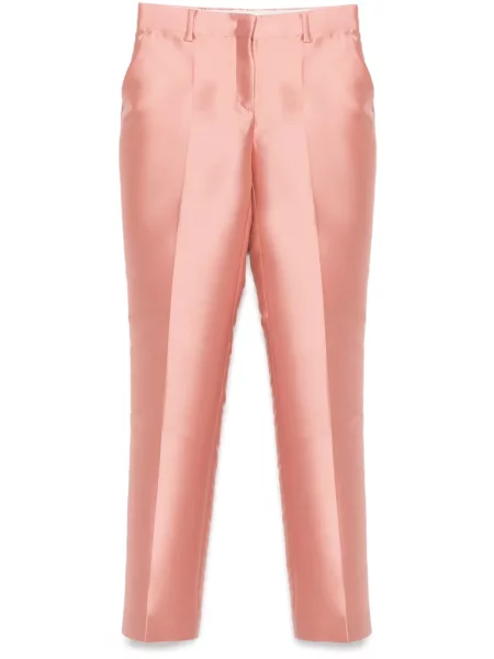 Pantaloni Alberta Ferretti din satin roz