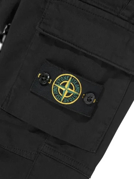 Spodnie cargo dziecięce Stone Island czarne
