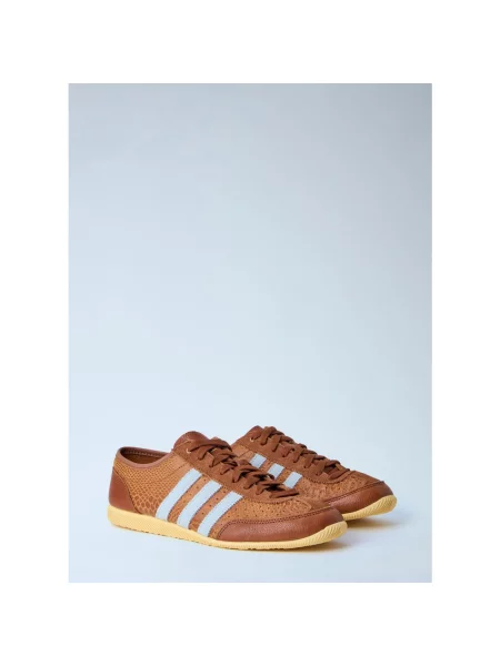 Sneakersy Adidas skórzane brązowe