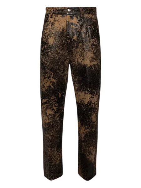 Pantaloni Nahmias din piele negru
