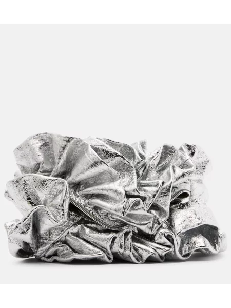 Usnjena pisemska torbica Dries Van Noten z volani