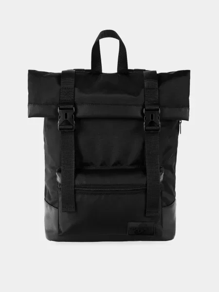 Кожаный рюкзак Harvest черный