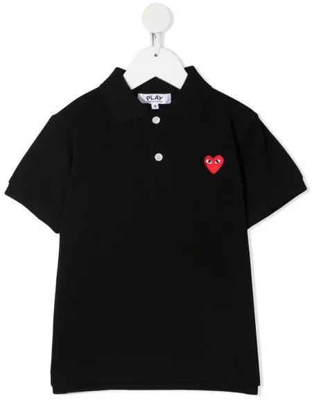 Koszulka polo dziecięca Comme Des Garcons Play czarna