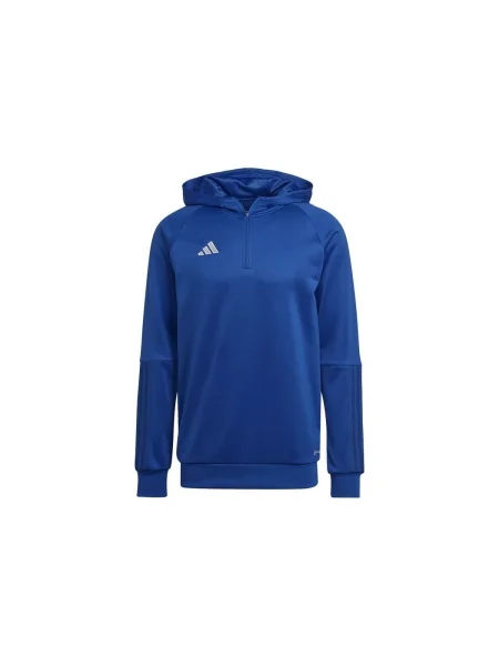 Hanorac cu glugă Adidas albastru