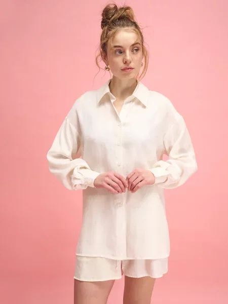 Блуза Leinle NUA молочний ліоцелл/віскоза