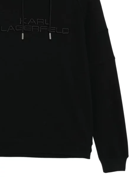 Hanorac cu glugă Karl Lagerfeld cu broderie negru