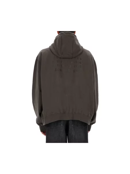 Bluza z kapturem Maison Margiela z kapturem szara