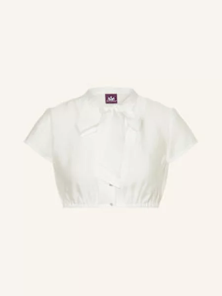 Spieth & Wensky Bluzka Bawarska Grimm Z Kokardą weiss biała