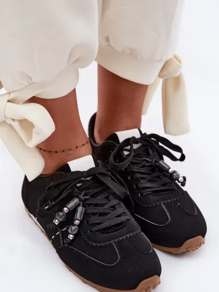 Tenisky Boto s korálky černé