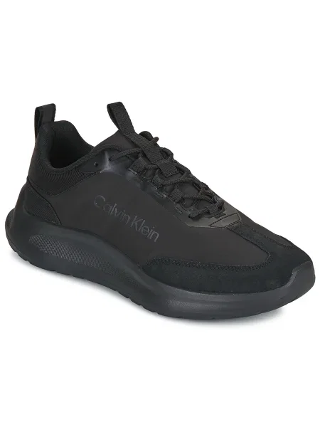 Sneakerși Calvin Klein din piele negru