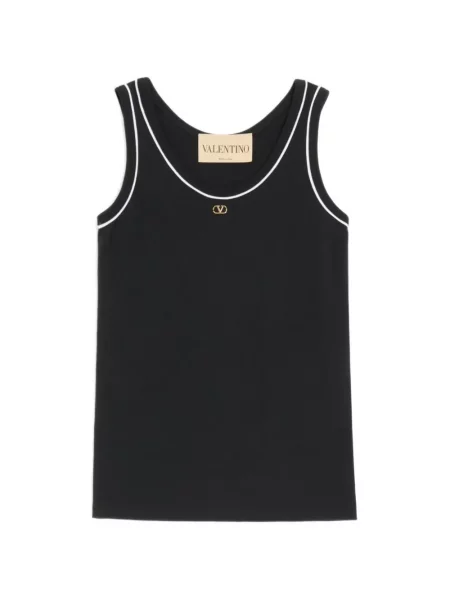Top Valentino Garavani din jerseu negru