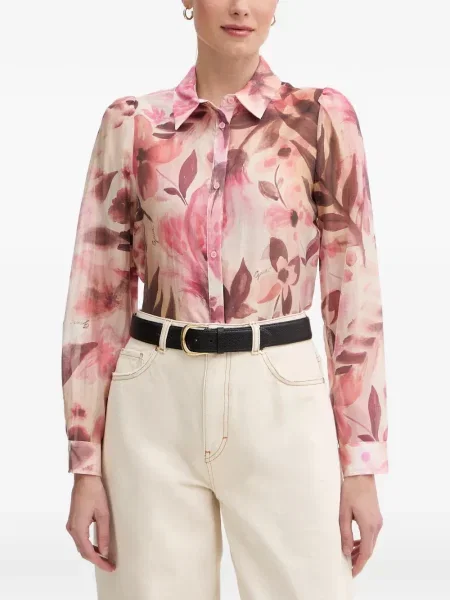 Cămașă Gaudi cu model floral cu imagine roz