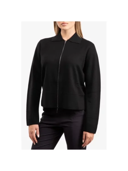 MM by Max Mara sweter rozpinany wełniany MMLSNACK czarny