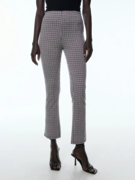 EDITED Pantaloni Esther bleumarin / roșu burgundy alb
