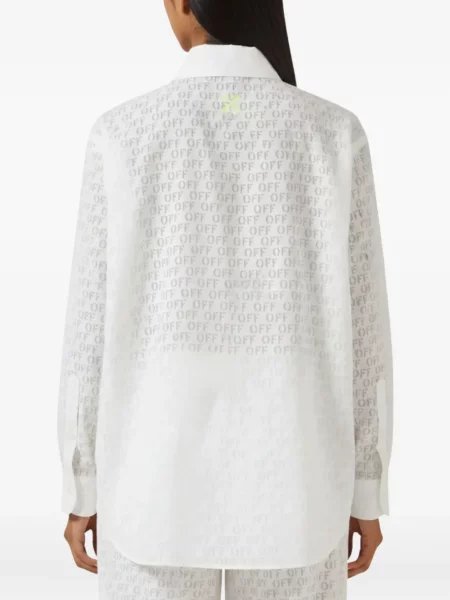 Mała mały sukienka koszulowa Off-white garniturowa biała