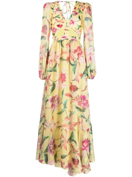 Rochie maxi Patbo de costum galben