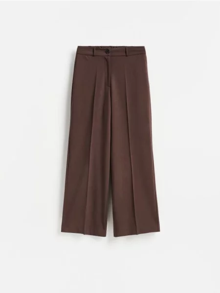 Reserved Pantaloni la dungă maro-închis maro