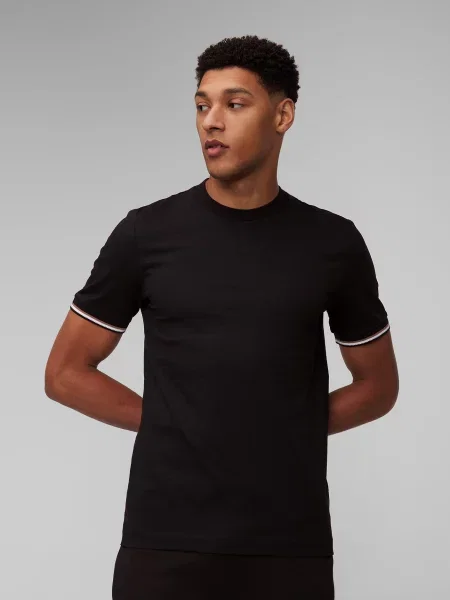 T-shirt o kroju regular fit z czystej bawełny Hugo czarna
