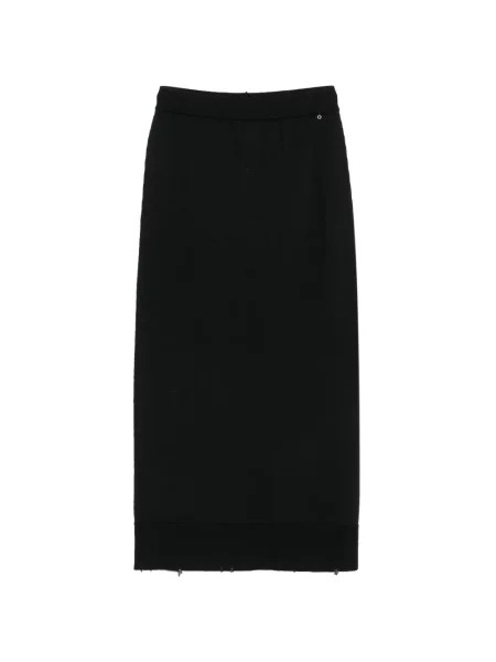 Fustă midi Ottod’ame tricotate negru