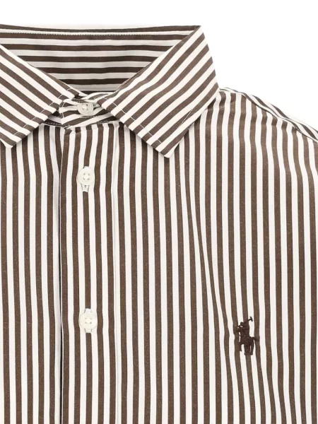 Καπιτονέ ριγέ polo Polo Ralph Lauren λευκό