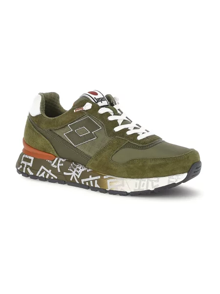 Sneakersy Lotto skórzane zielone