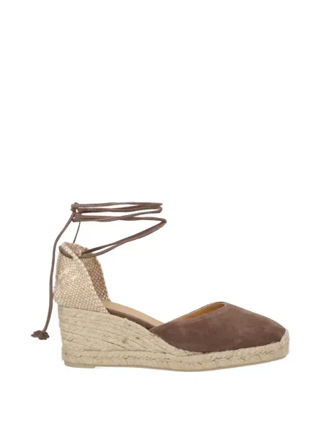 Espadrile Castaner cu pană maro