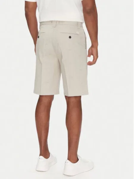 BOSS Kratke hlače iz tkanine Chino-Straight-S Kremna