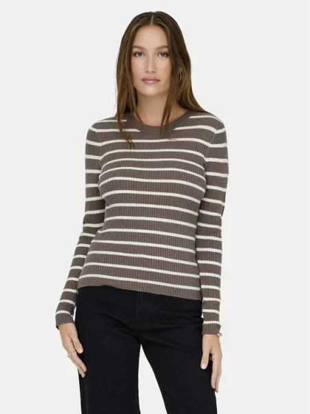 ONLY Sweter Louisa brązowy