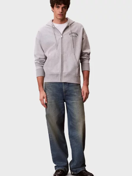 Худи Calvin Klein Jeans серое