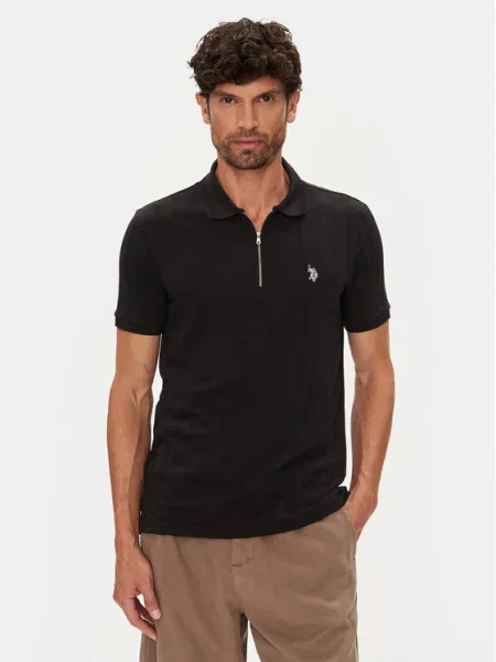 U.S. Polo Assn. Tricou polo negru