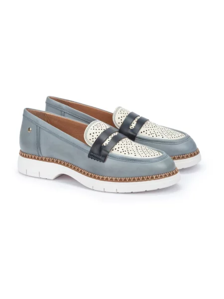 Loafersy Pikolinos skórzane niebieskie