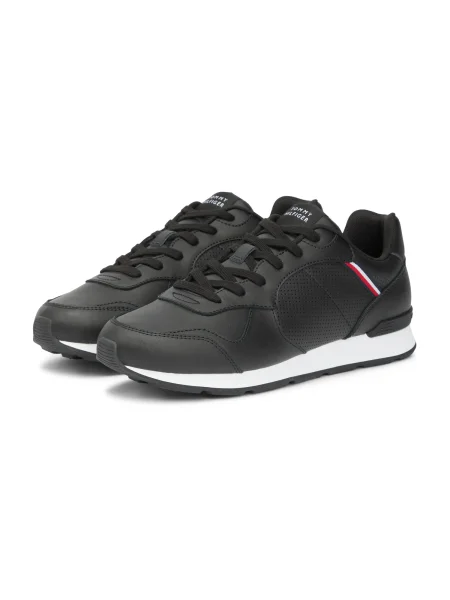 Sneakerși Tommy Hilfiger din piele negru