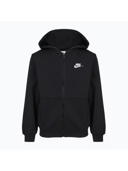 Bluză pentru copii Nike Club Fleece black/white alb