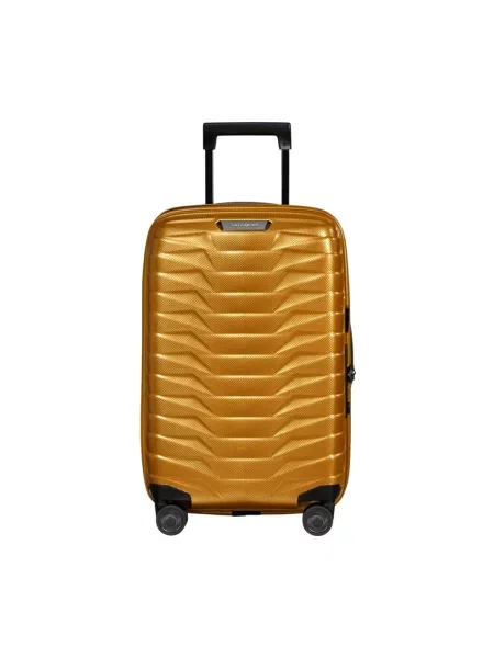 Lniana walizka Samsonite żółta