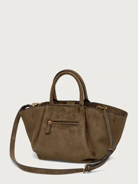 Замшевая сумка шоппер Guess