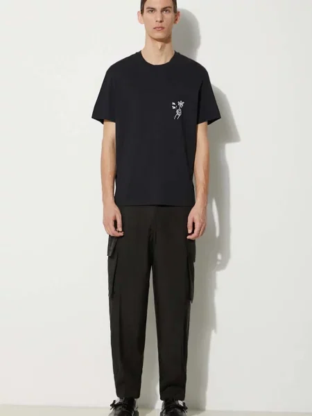 Neil Barrett t-shirt Slim "For You" z nadrukiem czarny