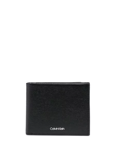 Portofel Calvin Klein din piele cu autograf negru