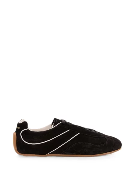 Sneakerși Tom Ford cu șireturi din dantelă negru