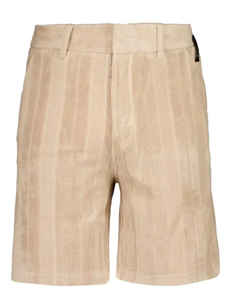 Pantaloni scurți Fendi cu dungi din jacard