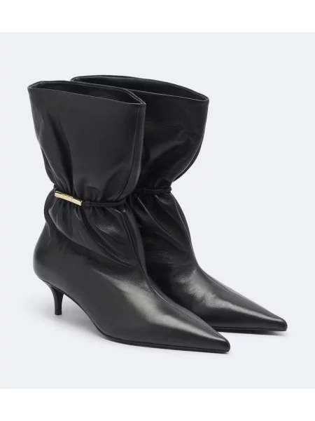 Cizme scurte Balmain din piele negru