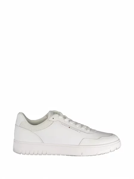 Sneakerși Tommy Hilfiger cu imagine alb