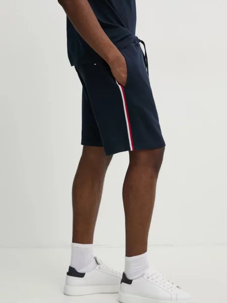 Tommy Hilfiger Шорти от плат Global Stripe тъмносин