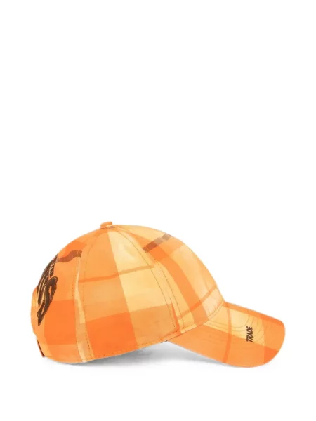 Șapcă Aape By A Bathing Ape în carouri portocaliu