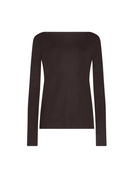 Długi top Wolford z długim rękawem brązowy