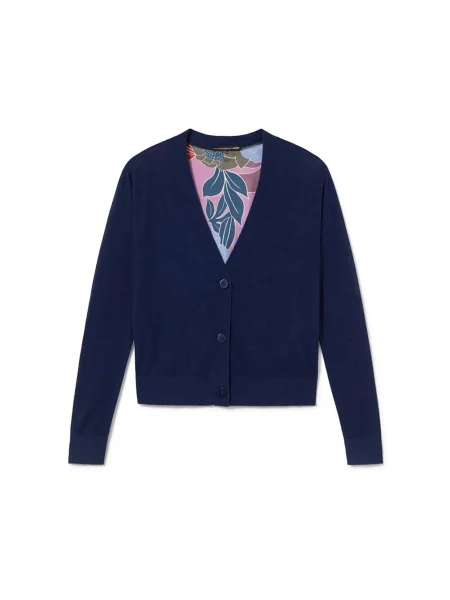 Lola Casademunt Kardigan morsko plava / svijetloplava / orhideja / burgund bijela