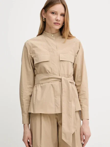 Weekend Max Mara kurtka koszulowa przejściowa beżowy