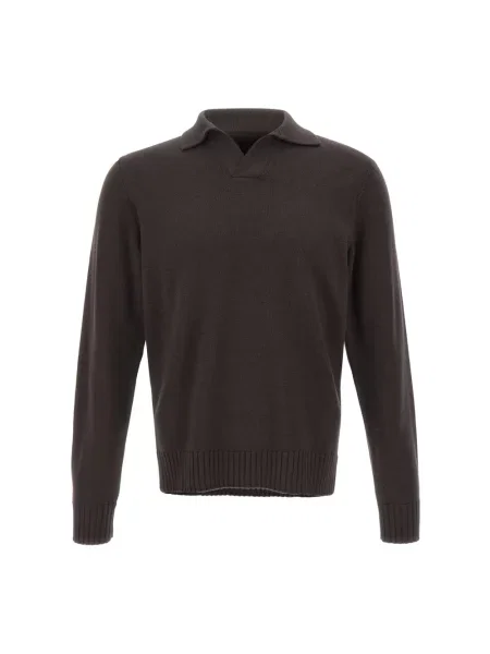 Sweter Filippo De Laurentiis wełniany brązowy