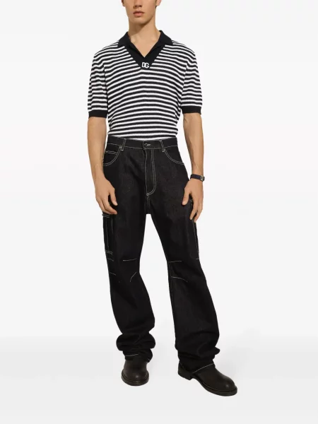 Polo Dolce & Gabbana cu dungi albastru